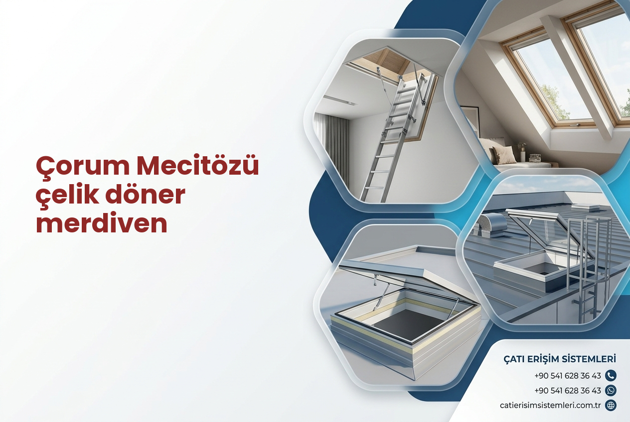 Çorum Mecitözü çelik döner merdiven