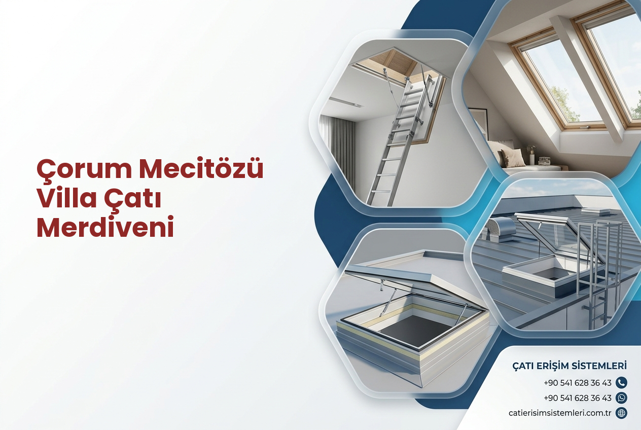 Çorum Mecitözü Villa Çatı Merdiveni