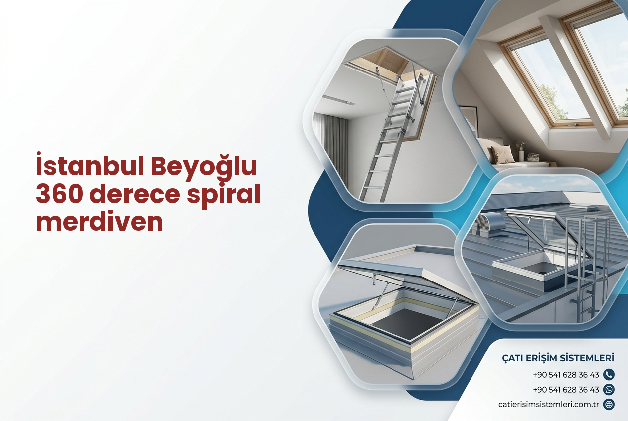 İstanbul Beyoğlu 360 derece spiral merdiven