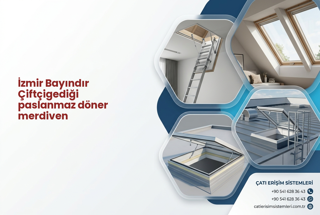 İzmir Bayındır Çiftçigediği paslanmaz döner merdiven