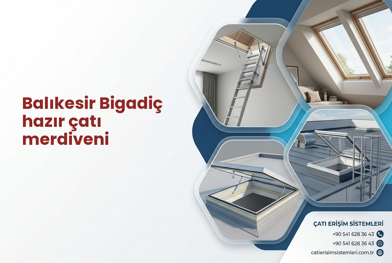 Balıkesir Bigadiç hazır çatı merdiveni