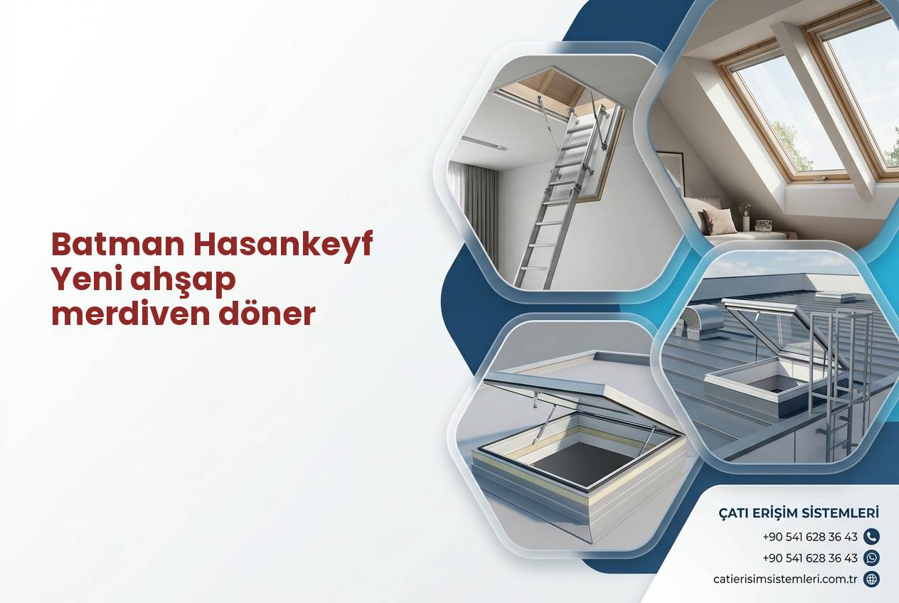 Batman Hasankeyf Yeni ahşap merdiven döner