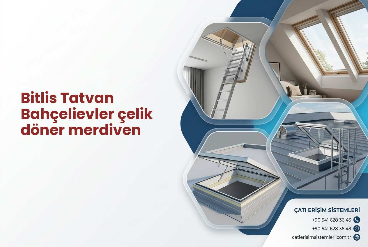 Bitlis Tatvan Bahçelievler çelik döner merdiven