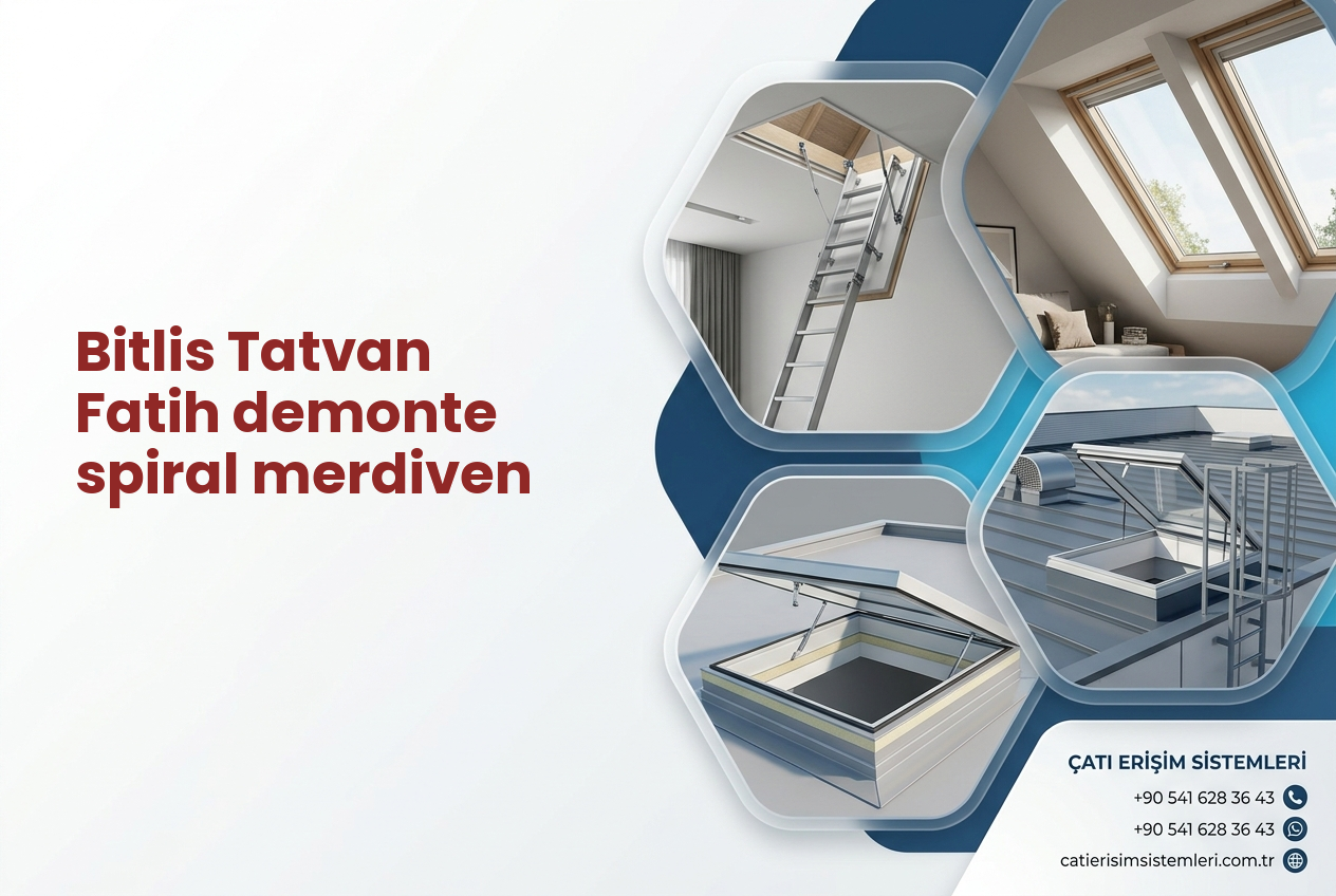Bitlis Tatvan Fatih demonte spiral merdiven
