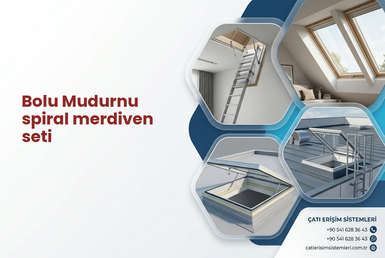Bolu Mudurnu spiral merdiven seti