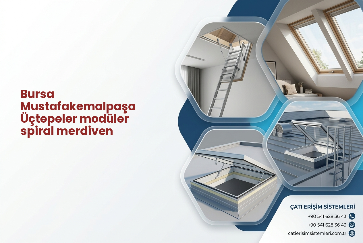 Bursa Mustafakemalpaşa Üçtepeler modüler spiral merdiven