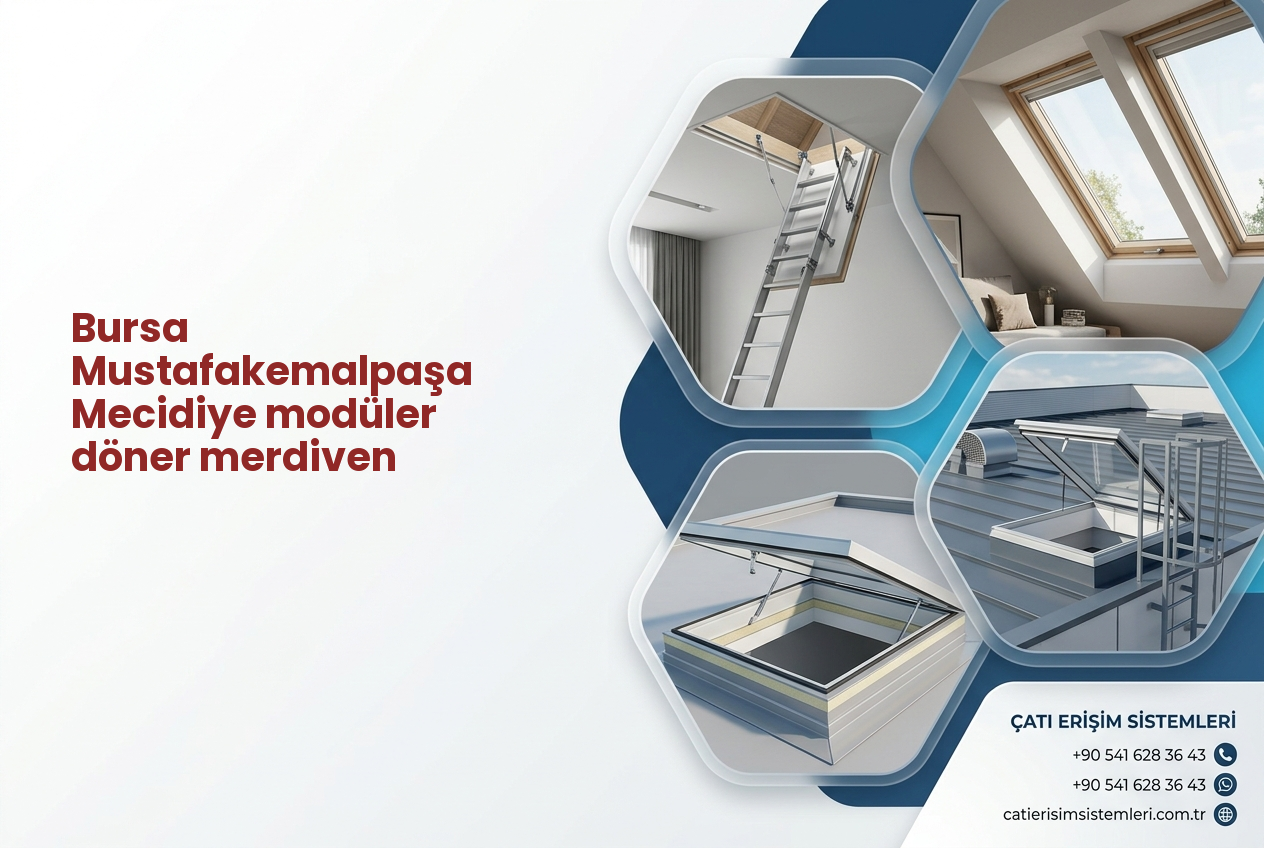 Bursa Mustafakemalpaşa Mecidiye modüler döner merdiven