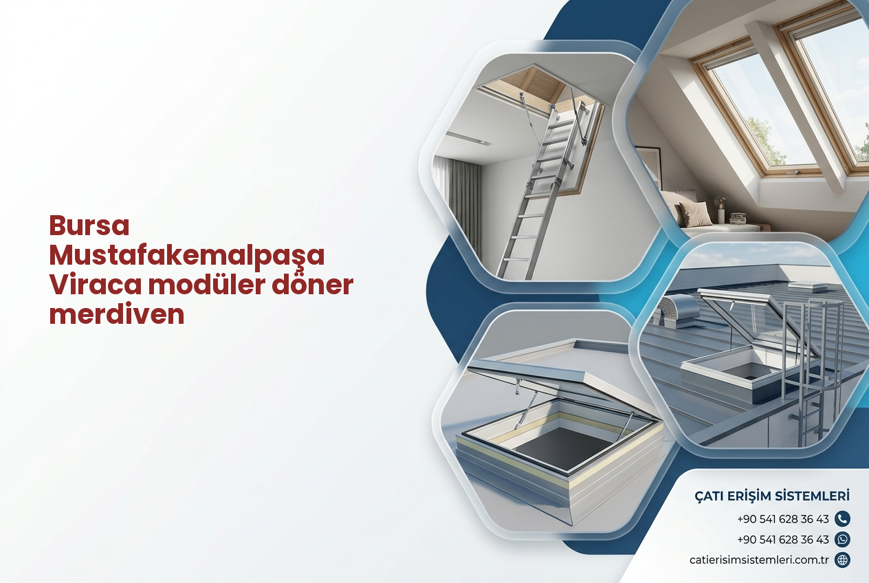 Bursa Mustafakemalpaşa Viraca modüler döner merdiven