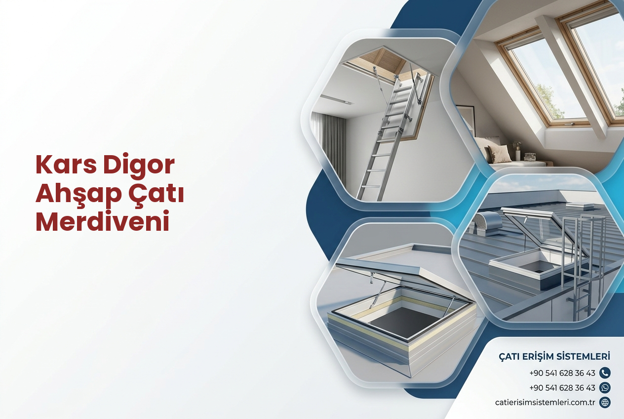 Kars Digor Ahşap Çatı Merdiveni