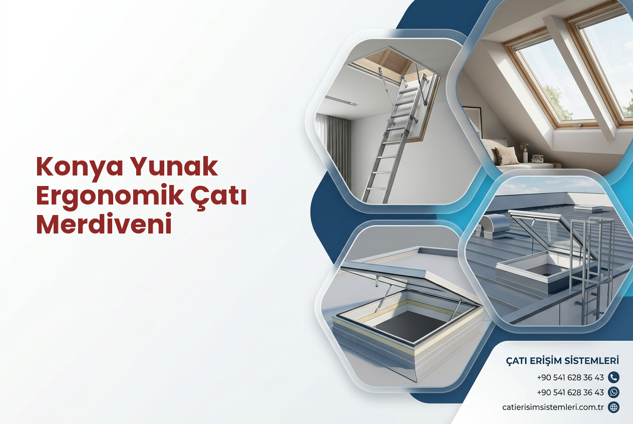 Konya Yunak Ergonomik Çatı Merdiveni