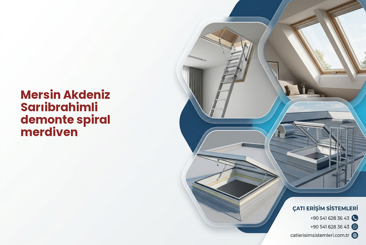 Mersin Akdeniz Sarıibrahimli demonte spiral merdiven