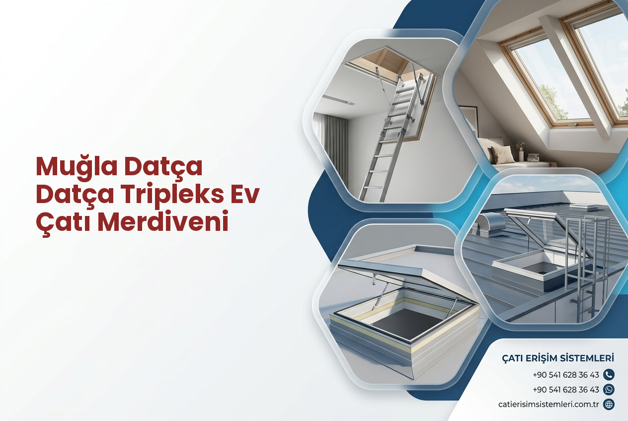 Muğla Datça Datça Tripleks Ev Çatı Merdiveni
