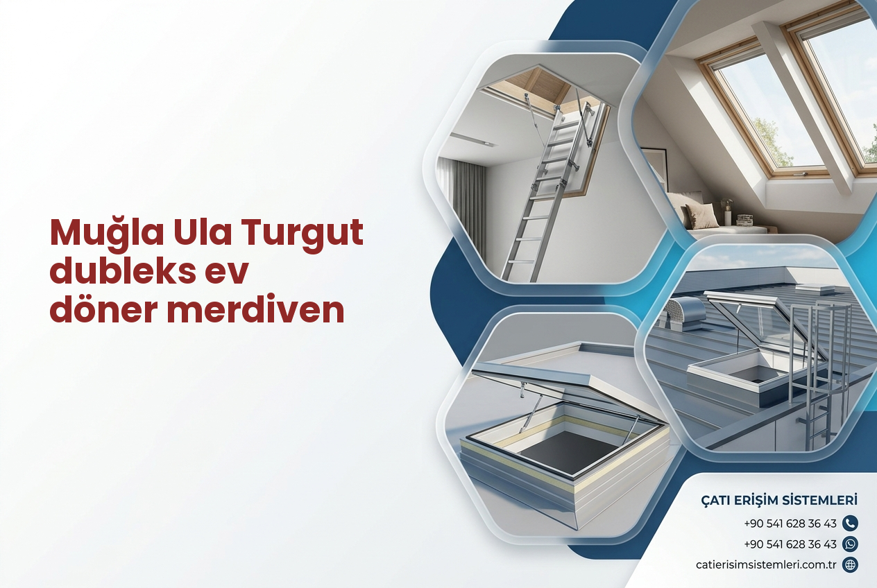 Muğla Ula Turgut dubleks ev döner merdiven