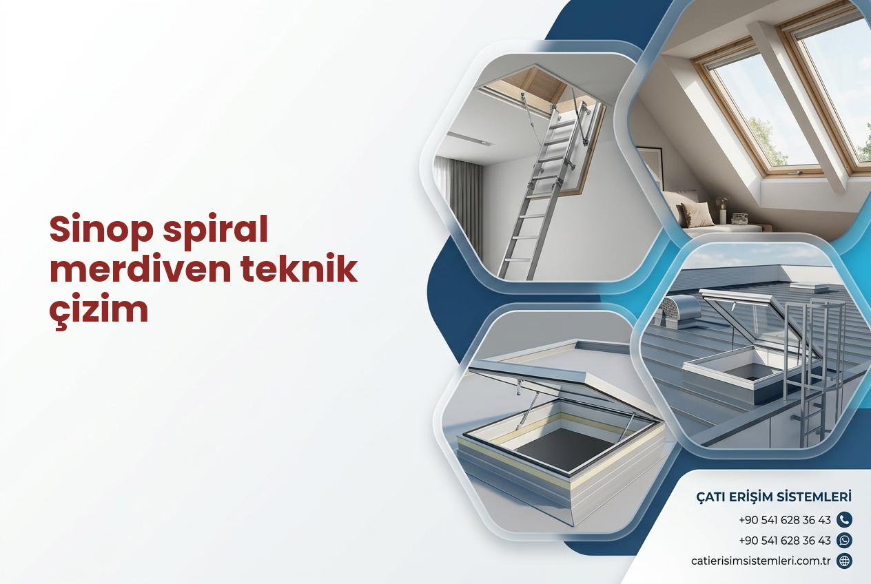 Sinop spiral merdiven teknik çizim