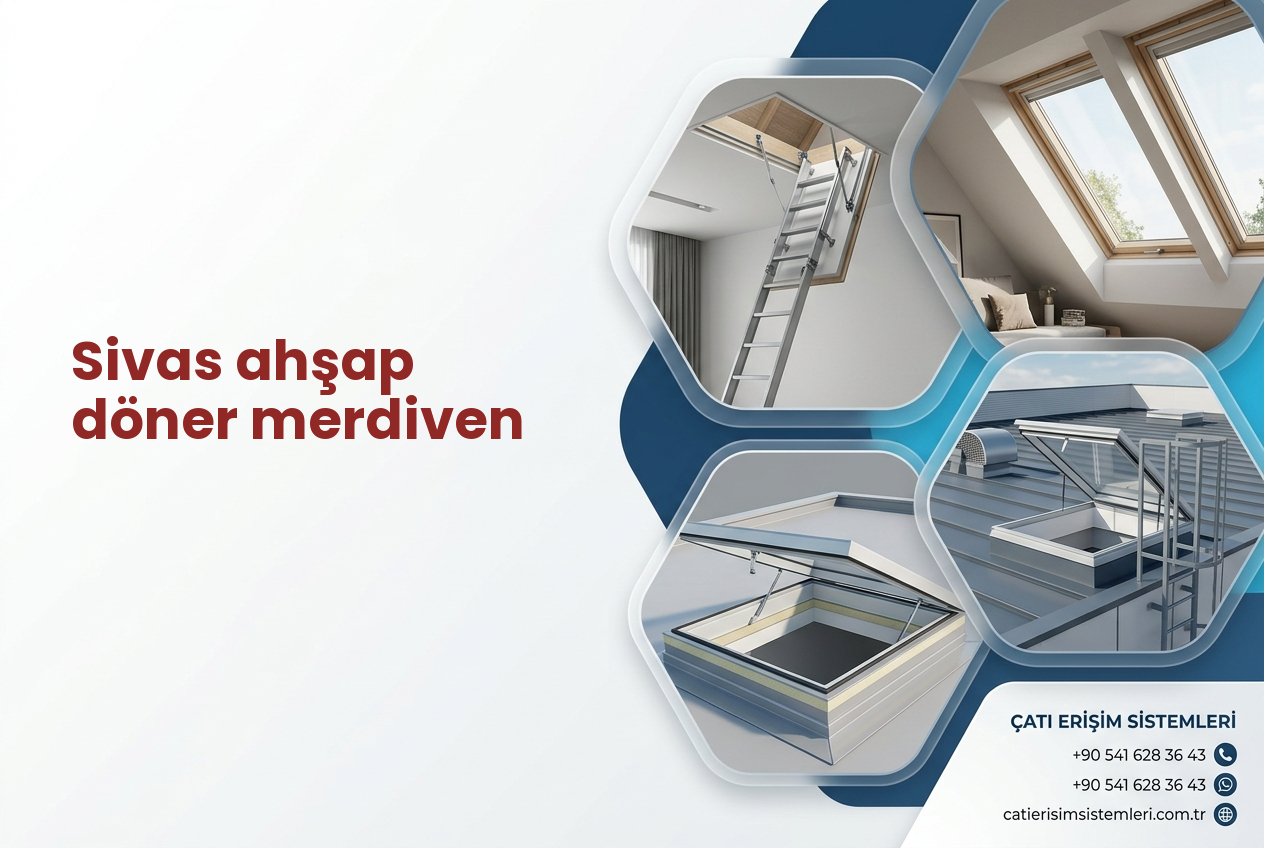 Sivas ahşap döner merdiven