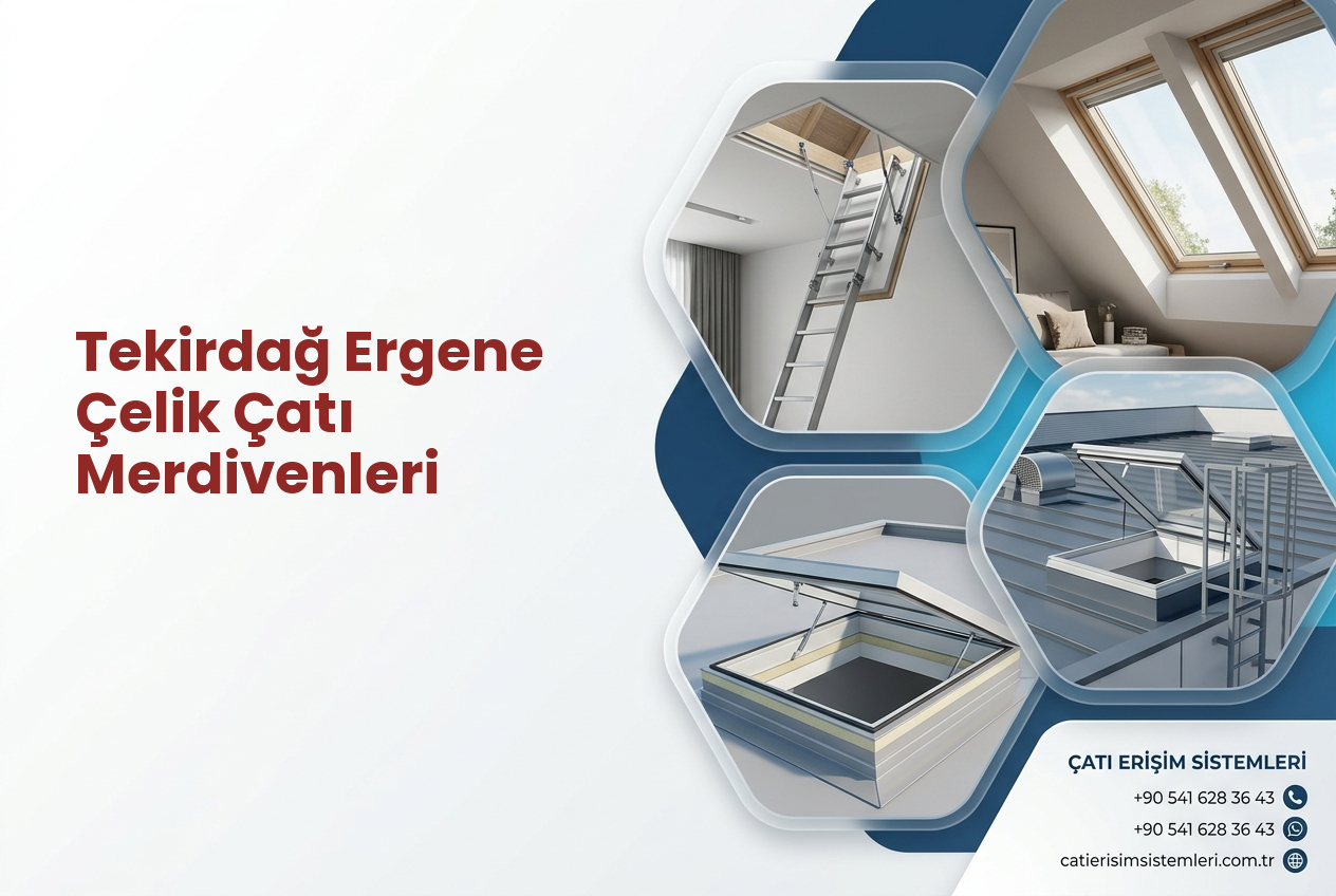 Tekirdağ Ergene Çelik Çatı Merdivenleri