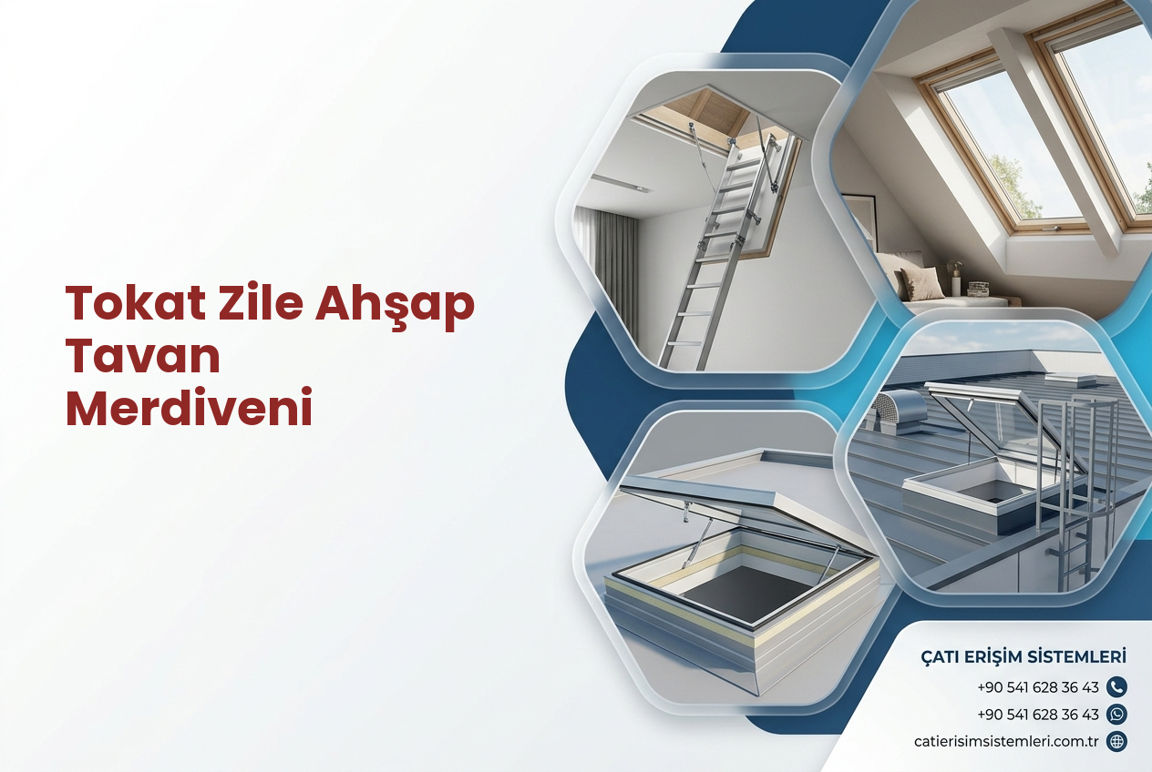 Tokat Zile Ahşap Tavan Merdiveni