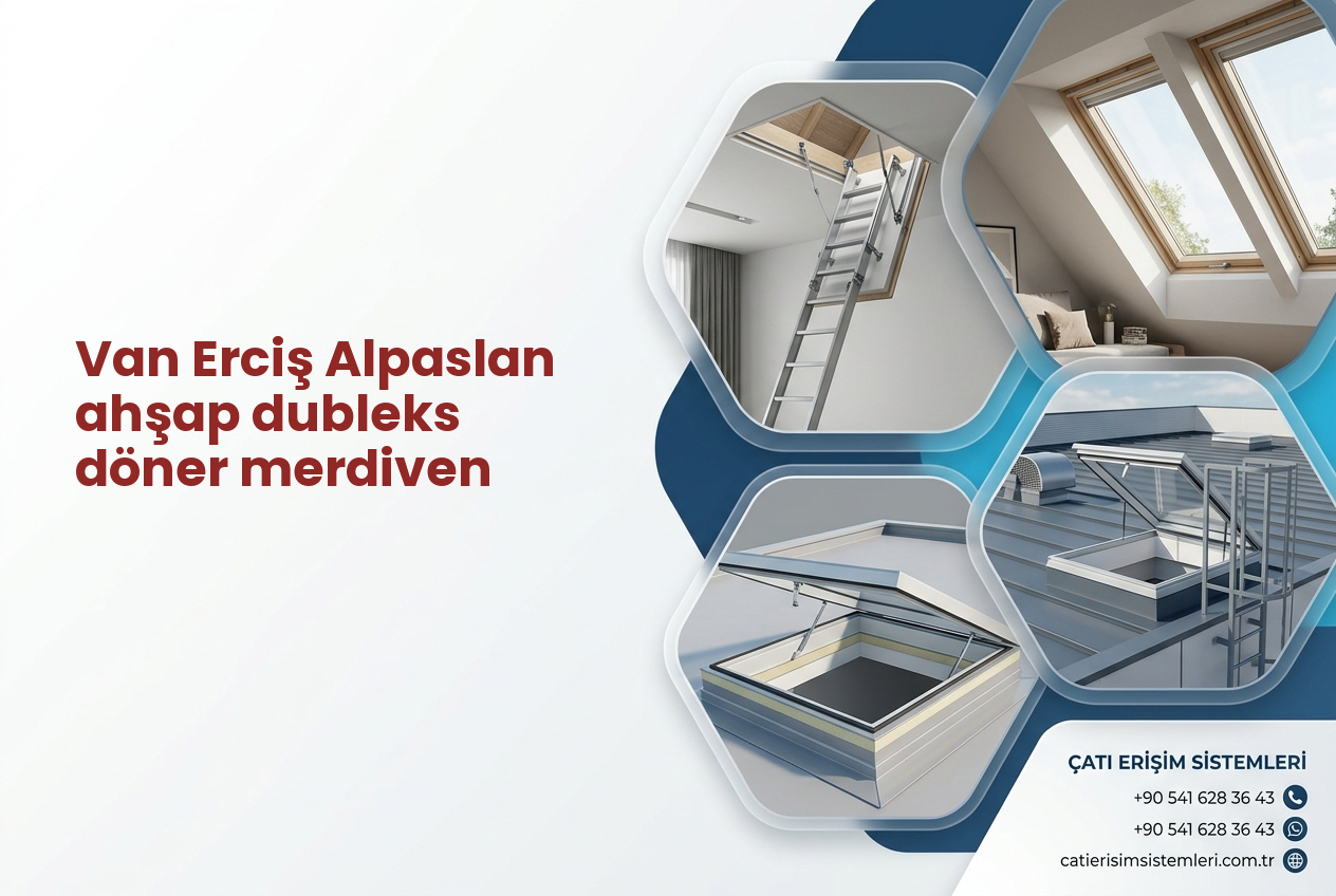 Van Erciş Alpaslan ahşap dubleks döner merdiven