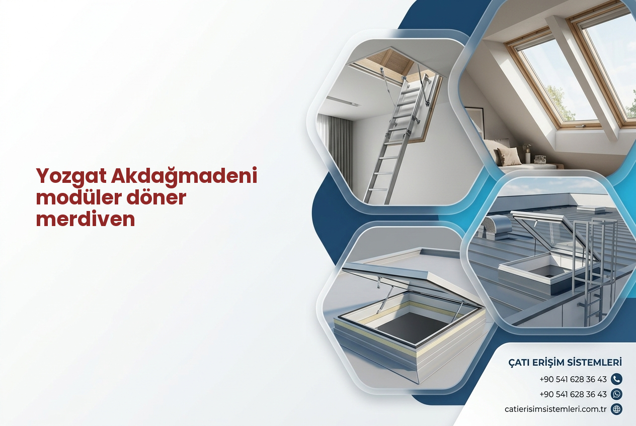 Yozgat Akdağmadeni modüler döner merdiven