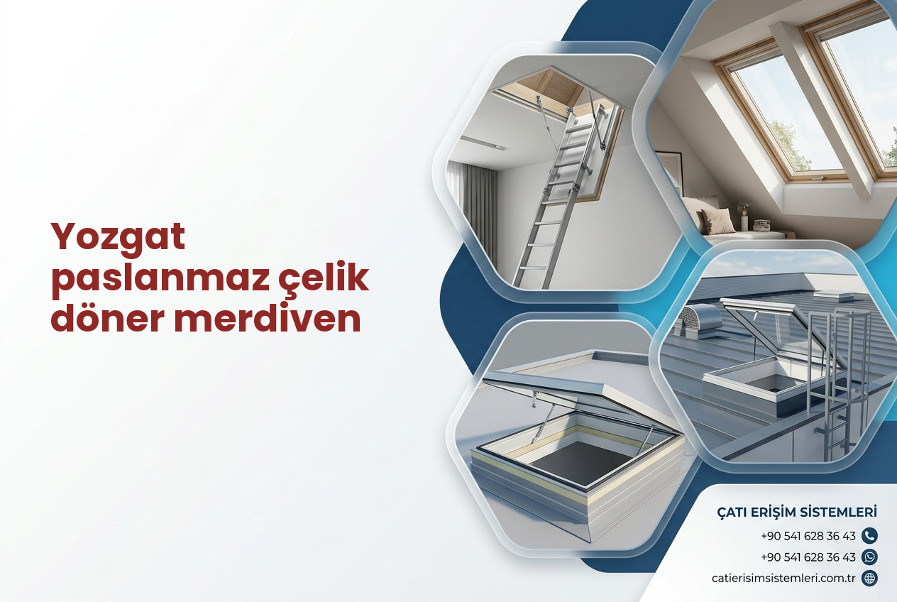 Yozgat paslanmaz çelik döner merdiven